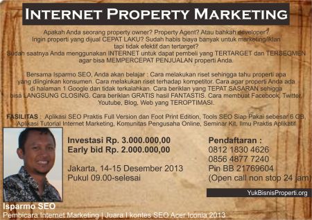 Workshop Internet Property Marketing